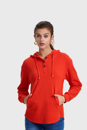 Polerón Mujer Cerrado Naranjo