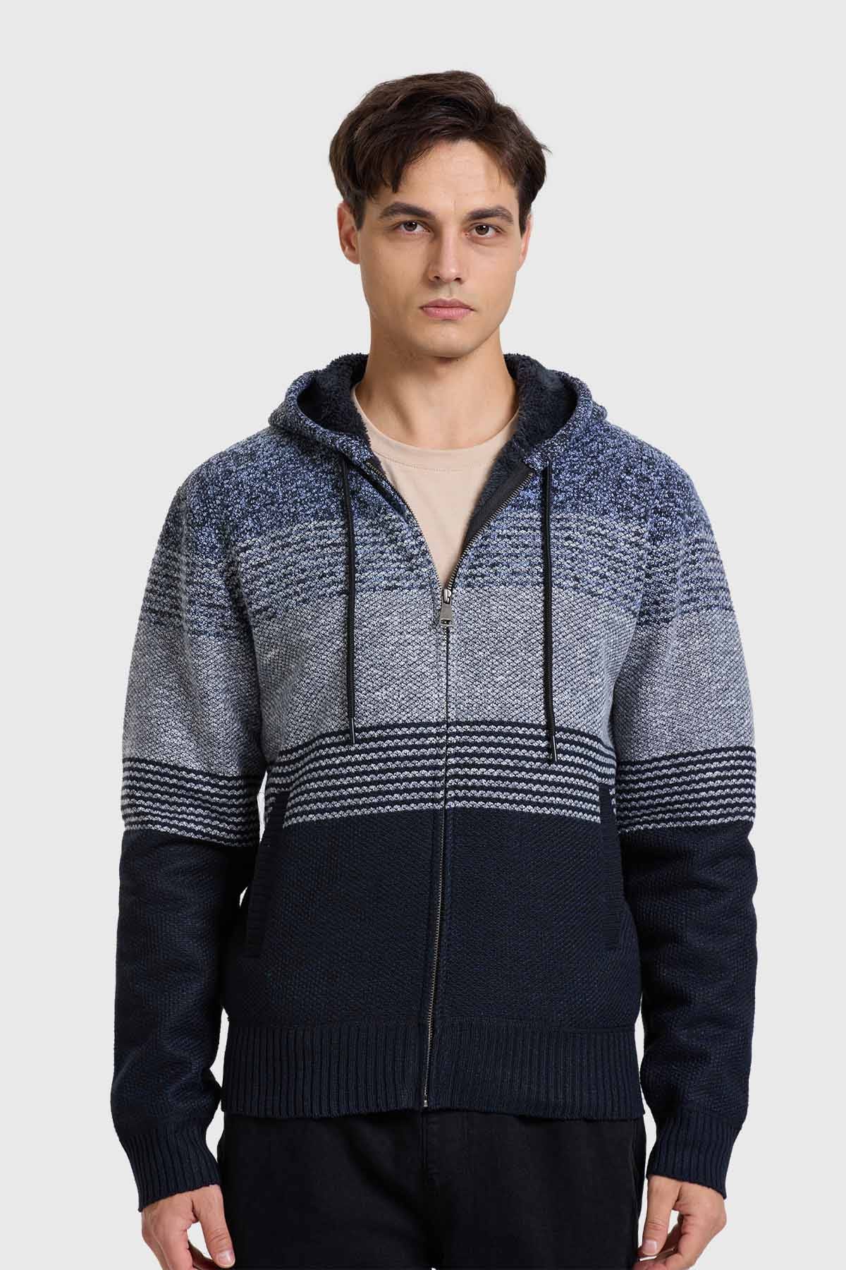 Polerón Hombre Con Polar Azul