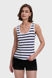 Polera Mujer Rayas Blanco