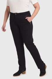 Pantalón Mujer Con Bolsillos Negro