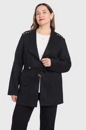 Chaqueta Mujer Recogido Negro