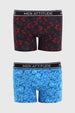 Boxer Hombre Bipack Estampado Burdeo