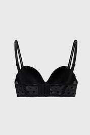 Sostén Mujer Estampado Encaje Costado Negro