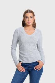 Polera Mujer Rib Camman Gris