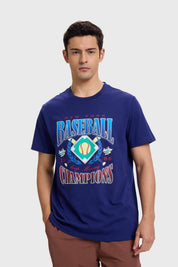 Polera Hombre Print Regular Fit Azul