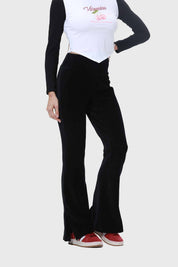 Pantalón Mujer Cotelón Negro
