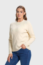 Sweater Mujer Textura Beige