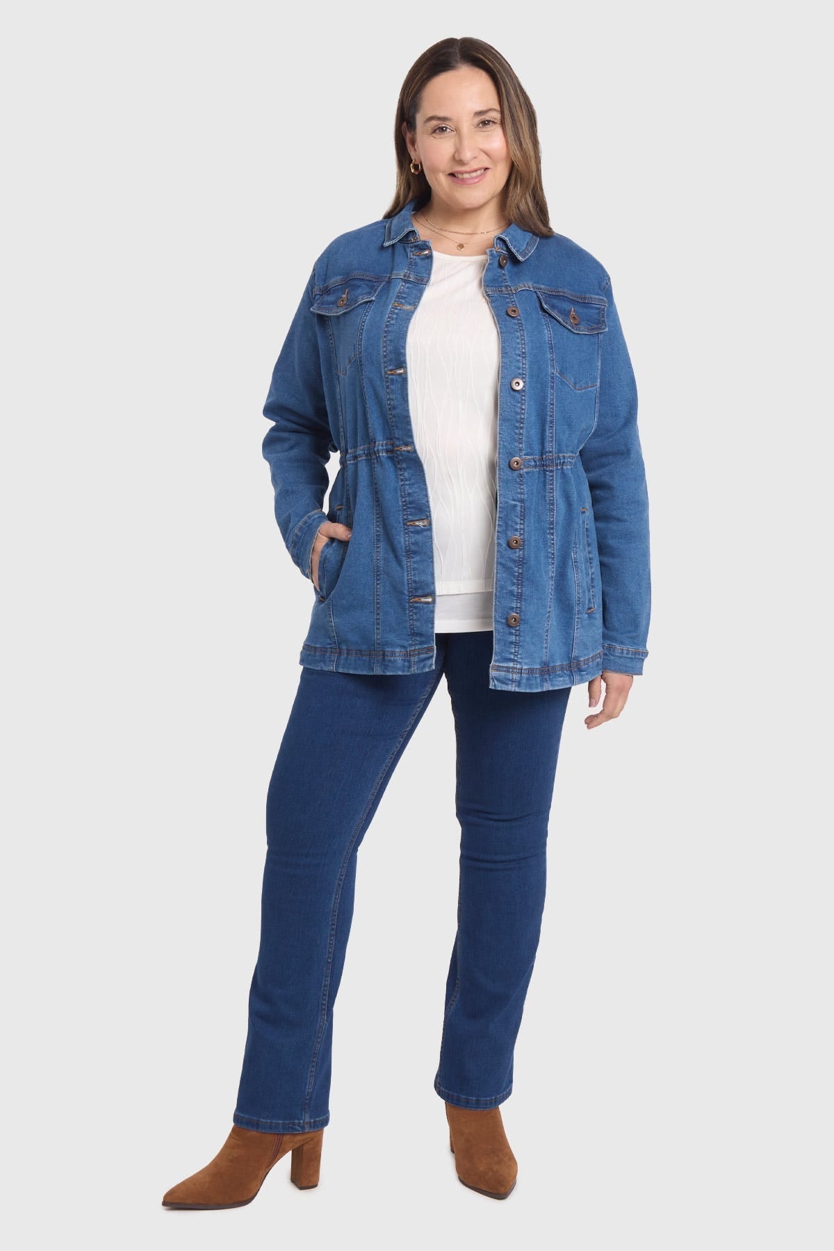 CHAQUETA MUJER MEZCLILLA AZUL CLARO