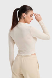 Polera Mujer Glitter Crudo