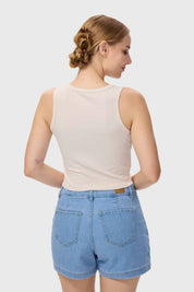 Polera Mujer Sudadera Beige