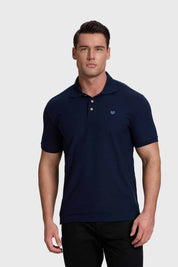 POLERA HOMBRE PIQUE BÁSICA LISA AZUL MARINO FSP