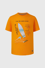 Polera Niño Print Naranjo