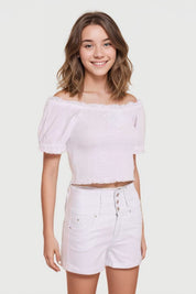 Blusa Escote Bardot Blanco