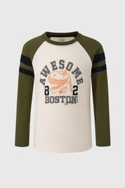 Polera Niño Estampado Crudo