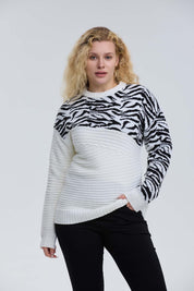 Sweater Mujer Print Crudo