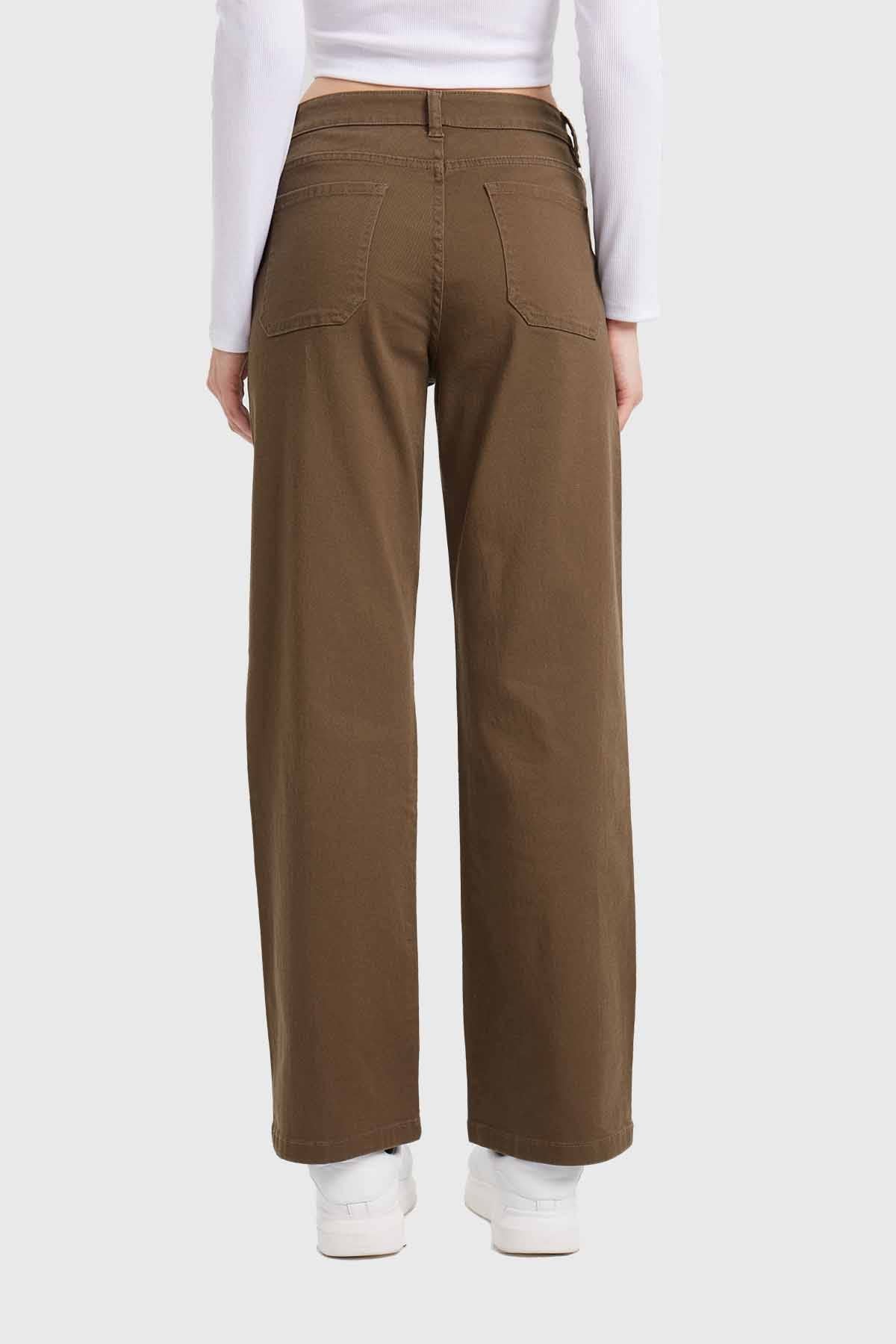 Jeans Mujer Recto Verde