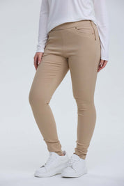 Pantalón Mujer Con Bolsillo Taupe