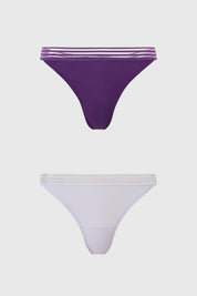 Calzón Mujer Bipack Colaless Sin Costuras Morado