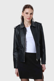 CHAQUETA MUJER PU NEGRO I