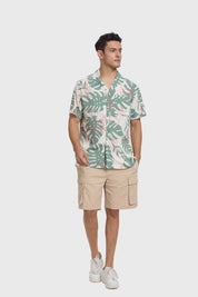 Camisa Hombre Guayabera Tropical Beige