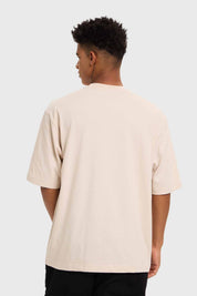 Polera Hombre Print College Beige
