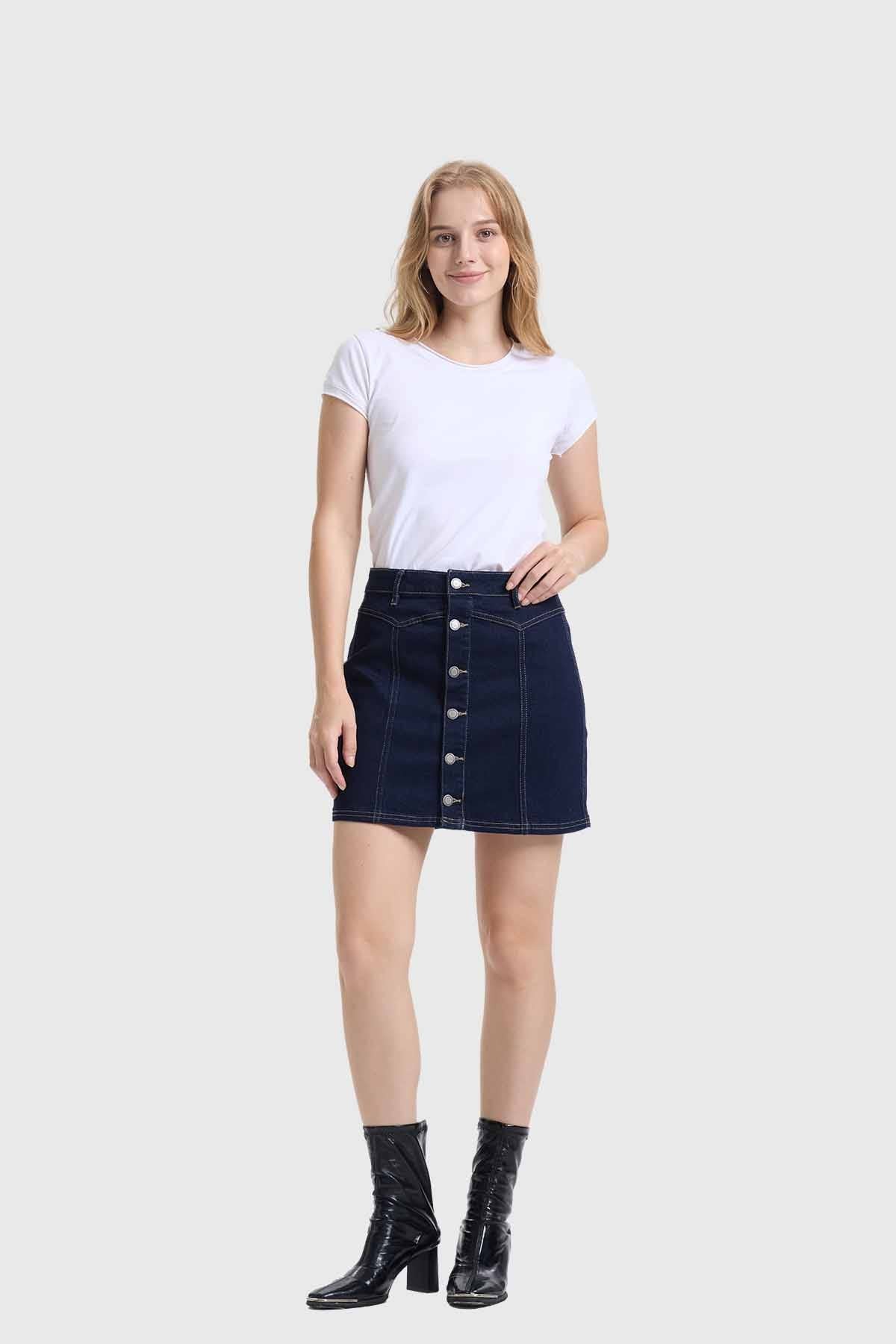 Falda Mujer Mini Azul