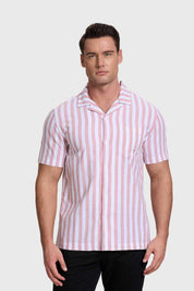 Camisa Hombre Rayas Rojo