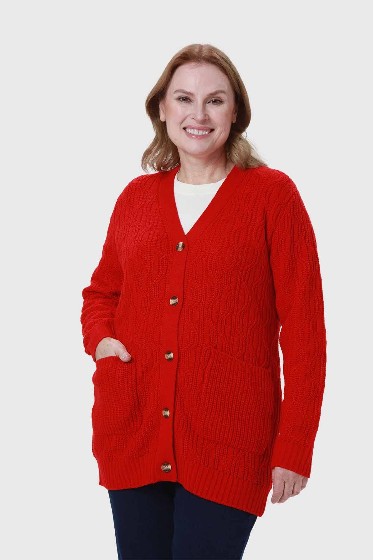 Sweater Mujer Tapado Rojo