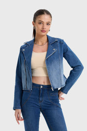 Chaqueta Mujer Biker Azul