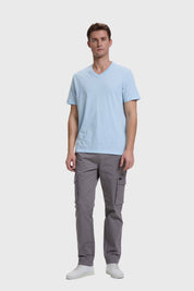 Polera Hombre Casual Básica Celeste