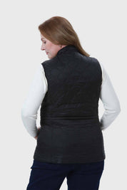 PARKA MUJER CON ROMBOS BOLSILLOS NEGRO