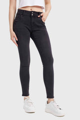 Jeans Skinny Kim Lavado Mujer Negro