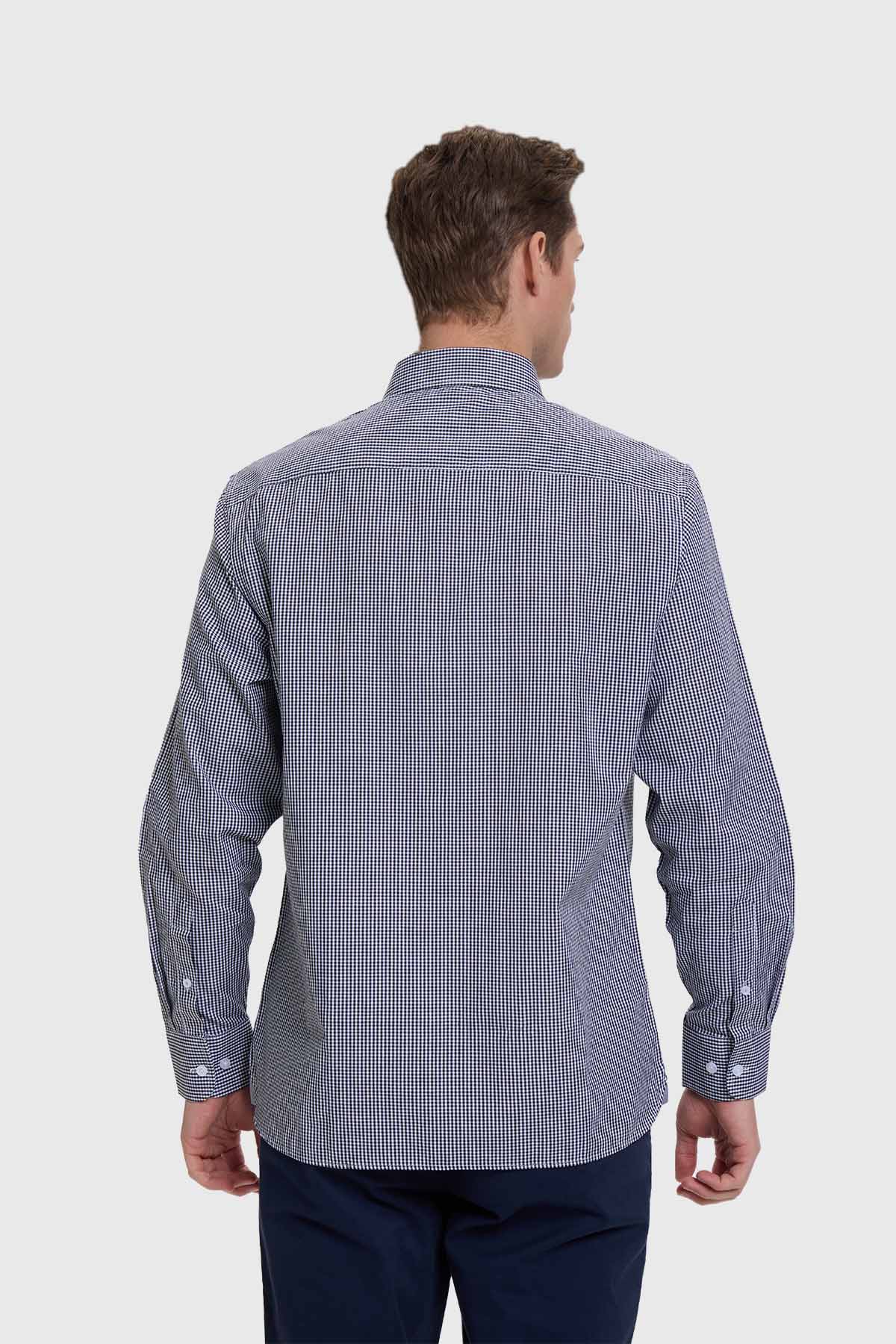 Camisa Hombre Cuadros Negro