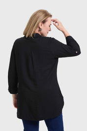 Blusa Mujer Roll Up Negro