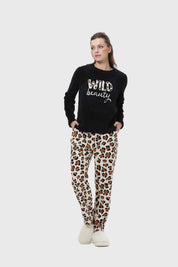 Pijama Mujer Polar Negro