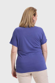 Polera Mujer Dorada Azul