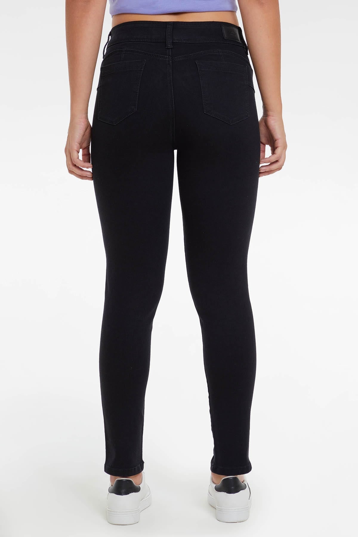JEANS SKINNY PUSH UP JENY NEGRO FSP