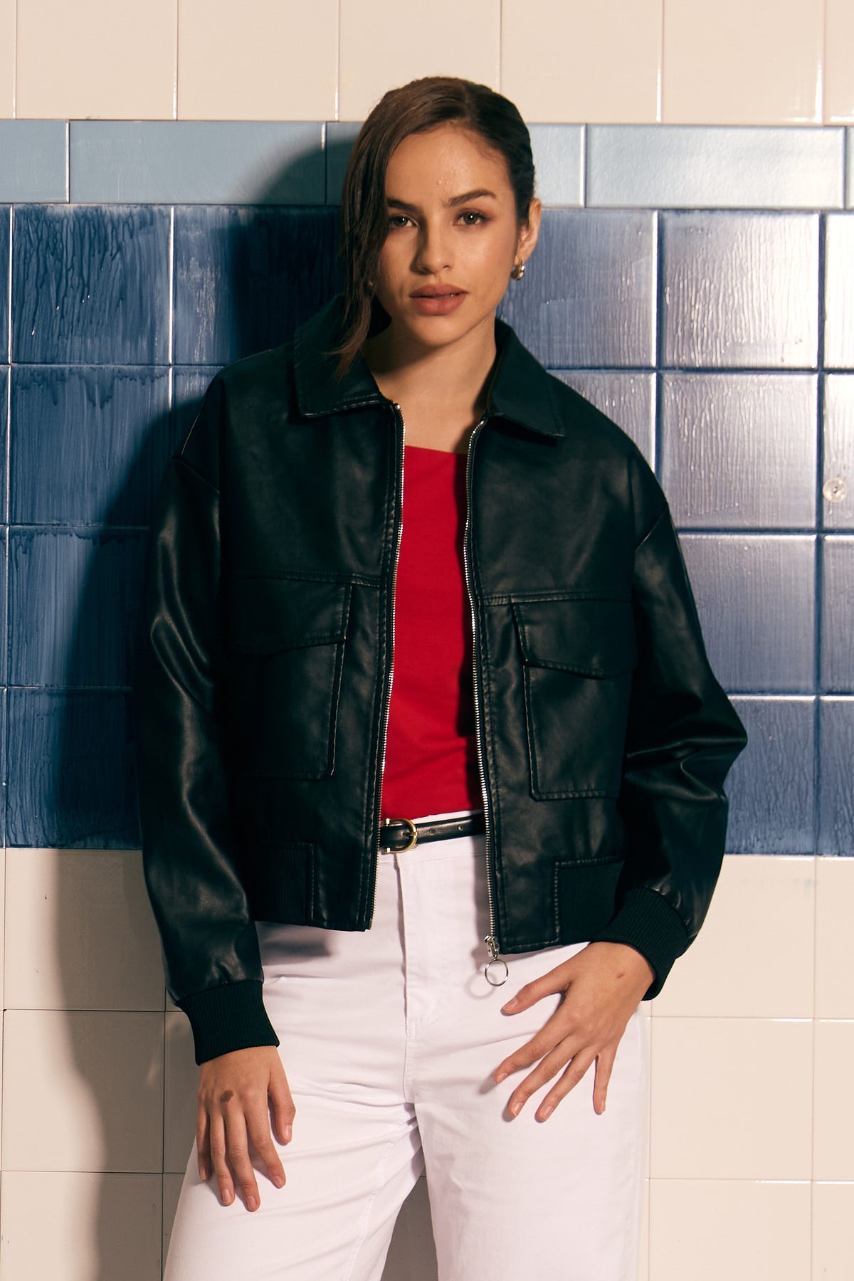 CHAQUETA MUJER ESTILO CASUAL NEGRO