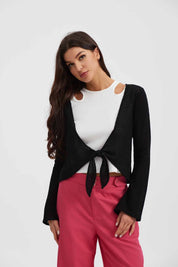 Tapado Mujer Tejido Negro