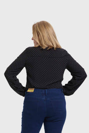 Blusa Mujer Abotonada Negro