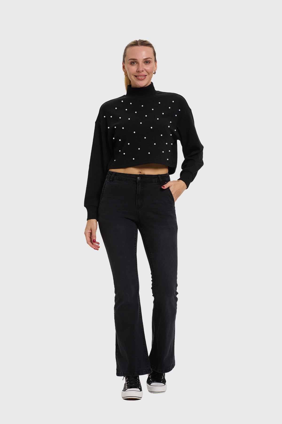 Sweater Mujer Crop Marengo