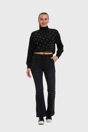 Sweater Mujer Crop Marengo