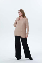 Polera Mujer Tejida Beige