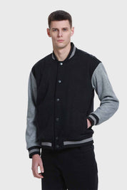 CHAQUETA HOMBRE CON APLICACIÓN JERSEY NEGRO I