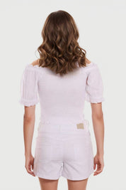 Blusa Escote Bardot Blanco