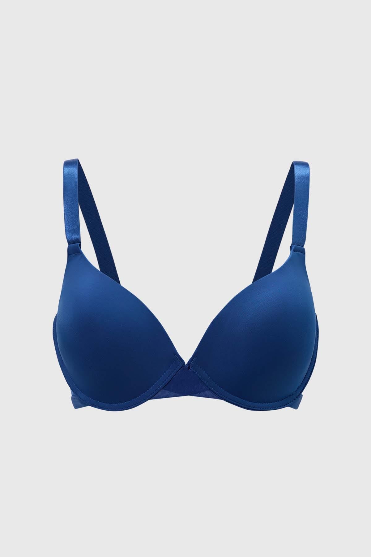Sostén Mujer Pre Hormado Encaje Azul