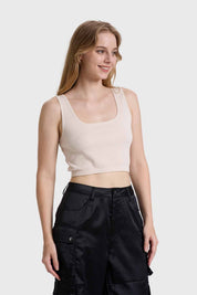 Polera Mujer Seamless Beige