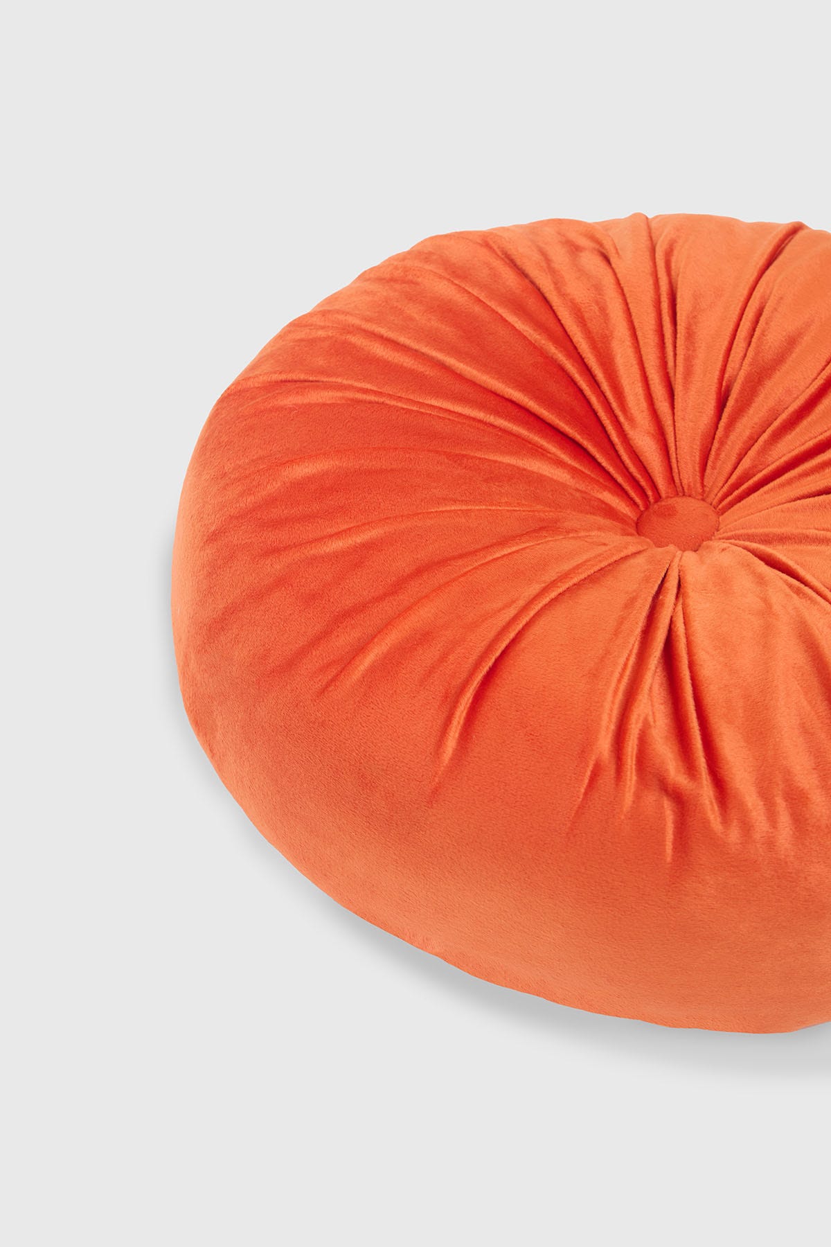 Cojín Velvet Redondo Terracota
