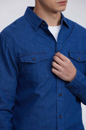 Camisa Hombre Clásica Dallas Azul