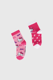 Calcetín De Vestir Niña Hello Kitty Rosado